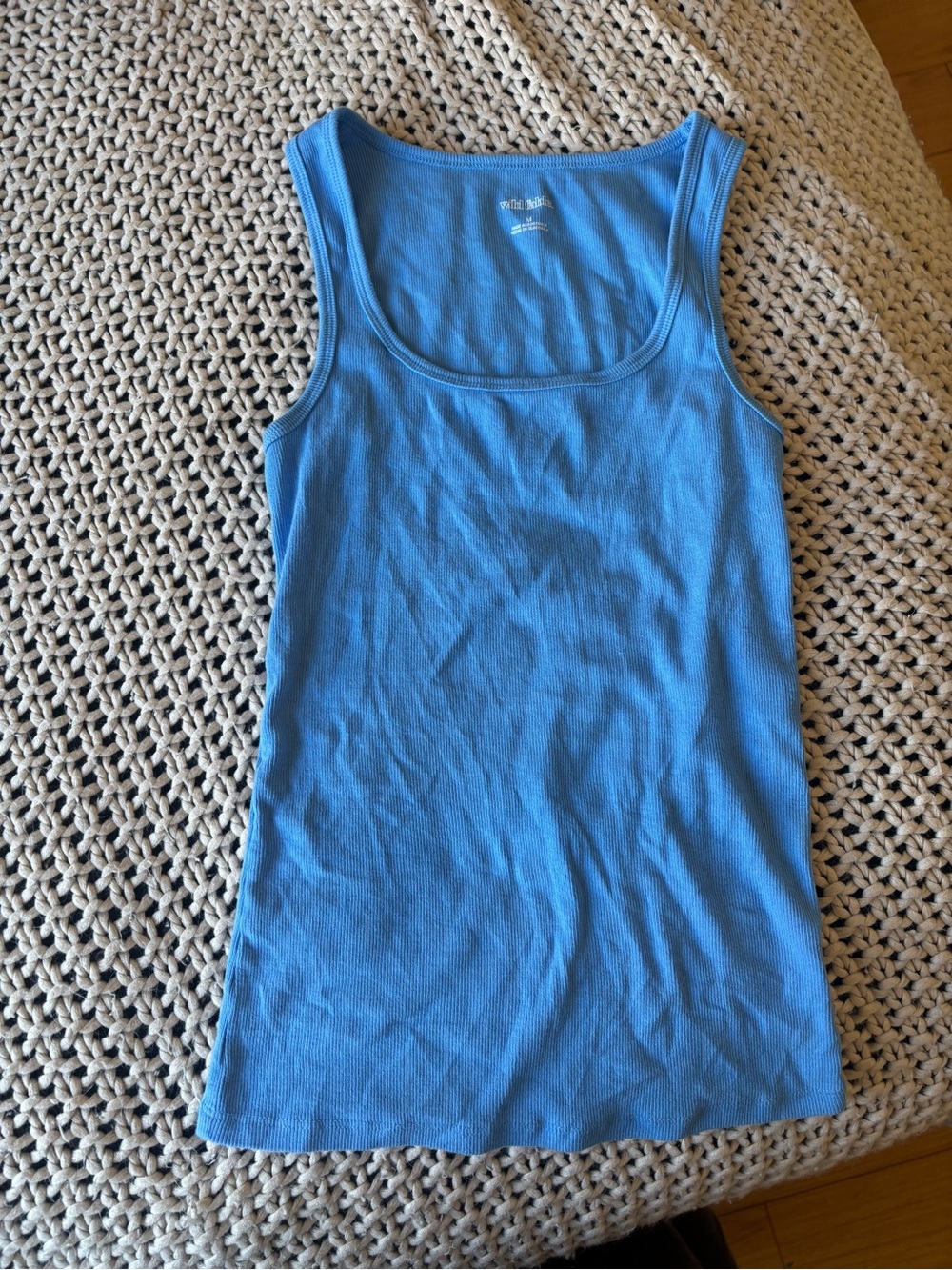 wild fable Light Blue Ribbed Tank Top